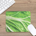 Green Cabbage Leaf Print Mouse Pad