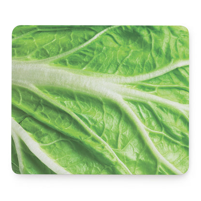 Green Cabbage Leaf Print Mouse Pad
