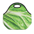 Green Cabbage Leaf Print Neoprene Lunch Bag