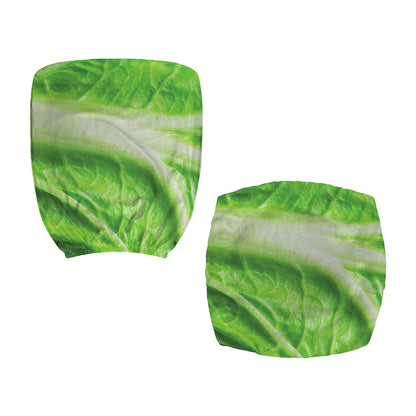 Green Cabbage Leaf Print Office Chair Cover
