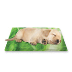 Green Cabbage Leaf Print Pet Cooling Mat Cover