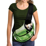 Green Cabbage Leaf Print Pet Sling Carrier