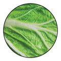 Green Cabbage Leaf Print Round Floor Mat