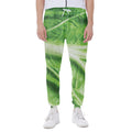 Green Cabbage Leaf Print Joggers