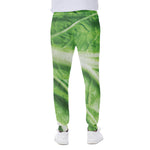 Green Cabbage Leaf Print Scuba Joggers