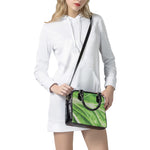 Green Cabbage Leaf Print Shoulder Handbag