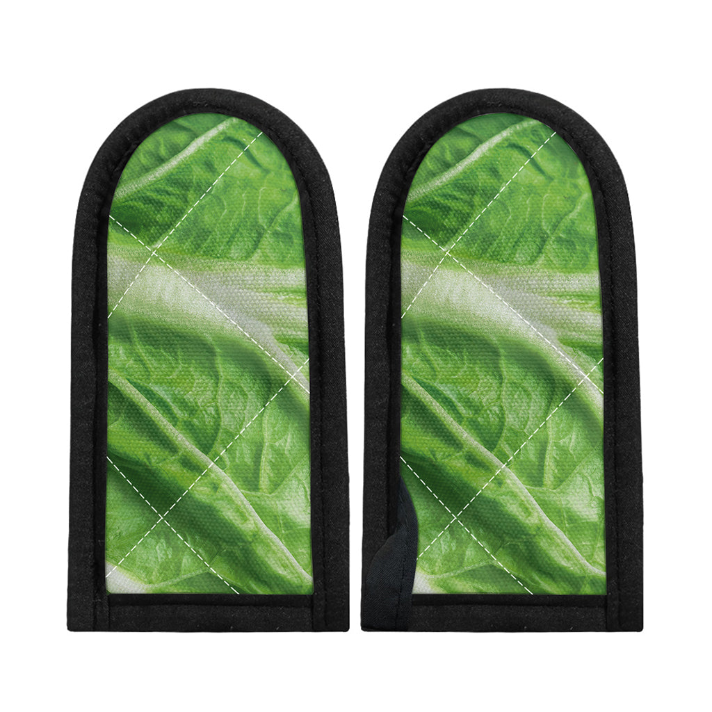 Green Cabbage Leaf Print Skillet Handle Cover
