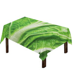 Green Cabbage Leaf Print Tablecloth