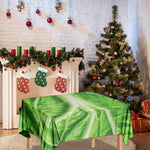 Green Cabbage Leaf Print Tablecloth
