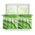 Green Cabbage Leaf Print Tier Curtains