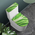 Green Cabbage Leaf Print Toilet Lid And Tank Cover Set