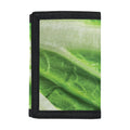 Green Cabbage Leaf Print Trifold Wallet