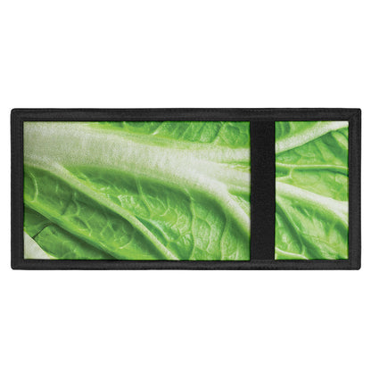 Green Cabbage Leaf Print Trifold Wallet