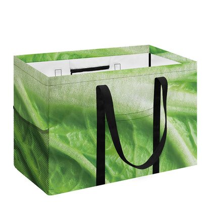 Green Cabbage Leaf Print Utility Tote Bag