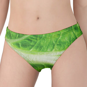 Green Cabbage Leaf Print Women's Panties