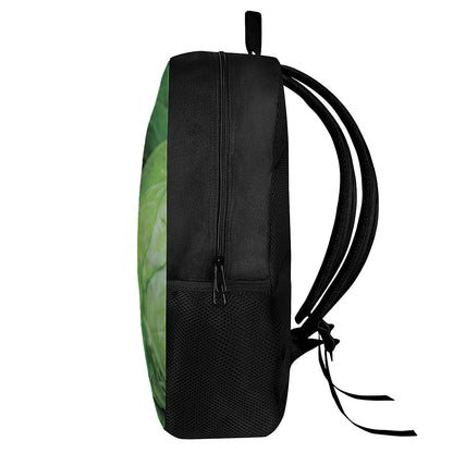 Green Cabbage Print 17 Inch Backpack