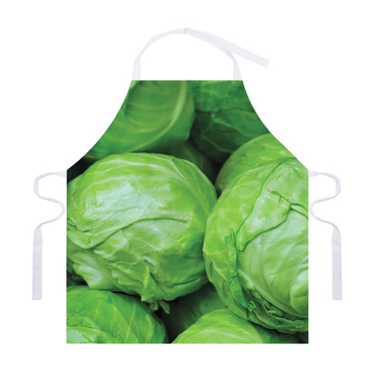 Green Cabbage Print Adjustable Apron