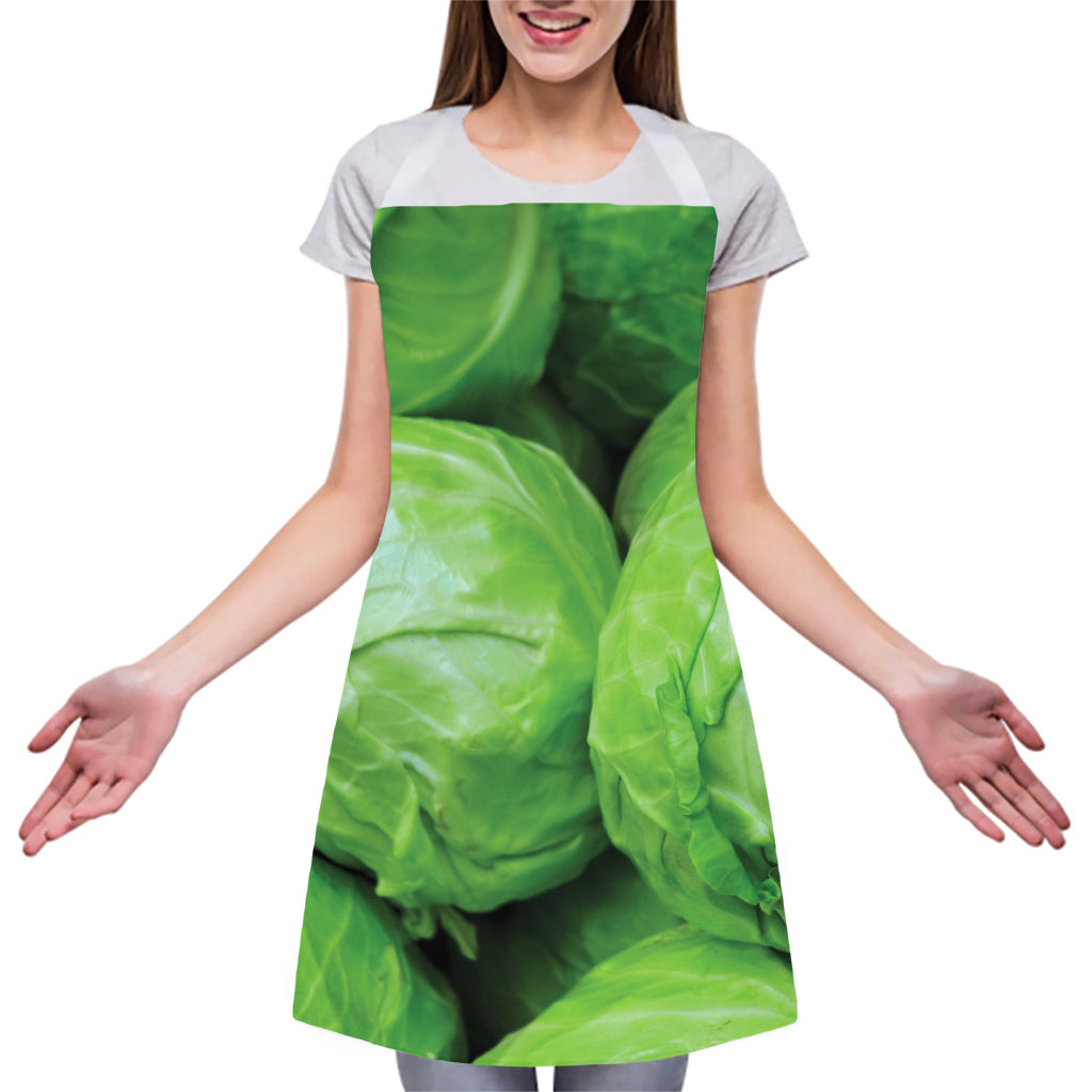 Green Cabbage Print Adjustable Apron