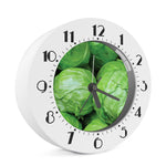 Green Cabbage Print Alarm Clock