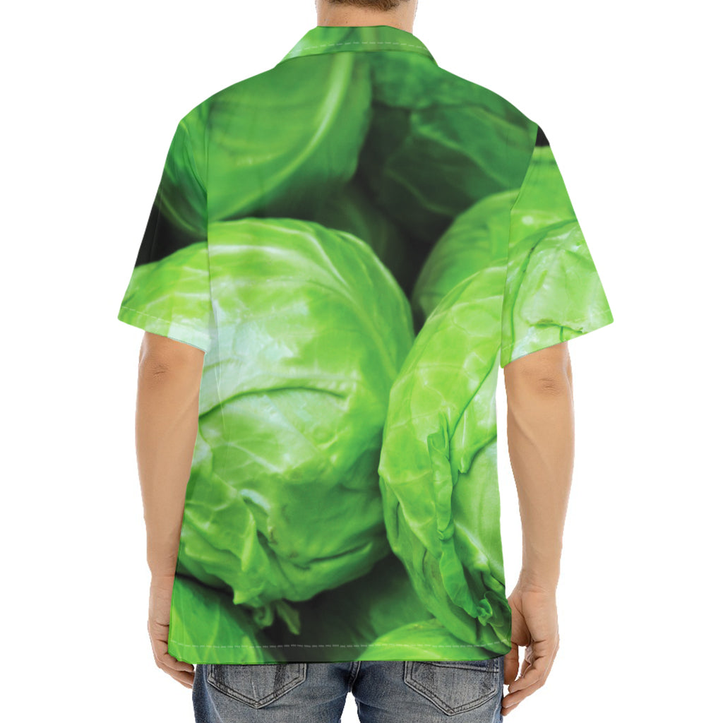 Green Cabbage Print Aloha Shirt