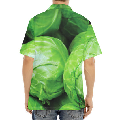 Green Cabbage Print Aloha Shirt