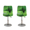 Green Cabbage Print Bar Stool Covers