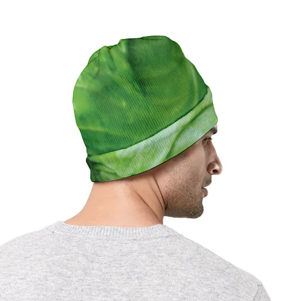 Green Cabbage Print Beanie