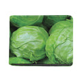 Green Cabbage Print Bifold Wallet