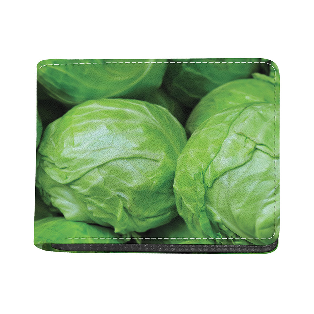 Green Cabbage Print Bifold Wallet
