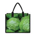 Green Cabbage Print Canvas Tote Bag