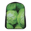 Green Cabbage Print Casual Backpack