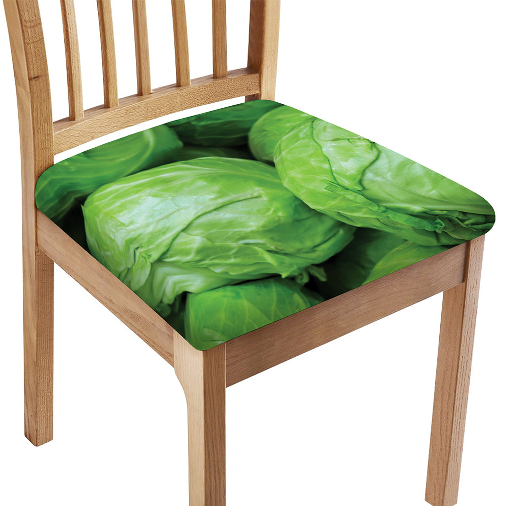 Green Cabbage Print Chair Cushion Cover