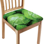 Green Cabbage Print Chair Cushion Cover
