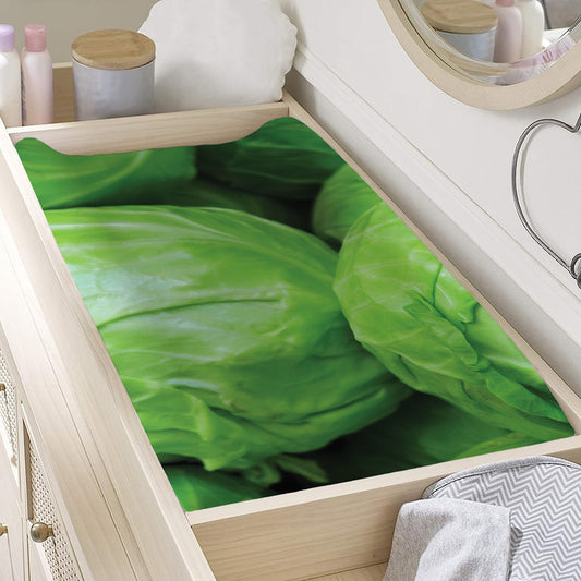 Green Cabbage Print Changing Pad Cover