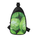 Green Cabbage Print Sling Bag