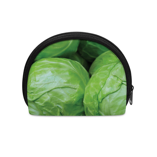 Green Cabbage Print Coin Purse