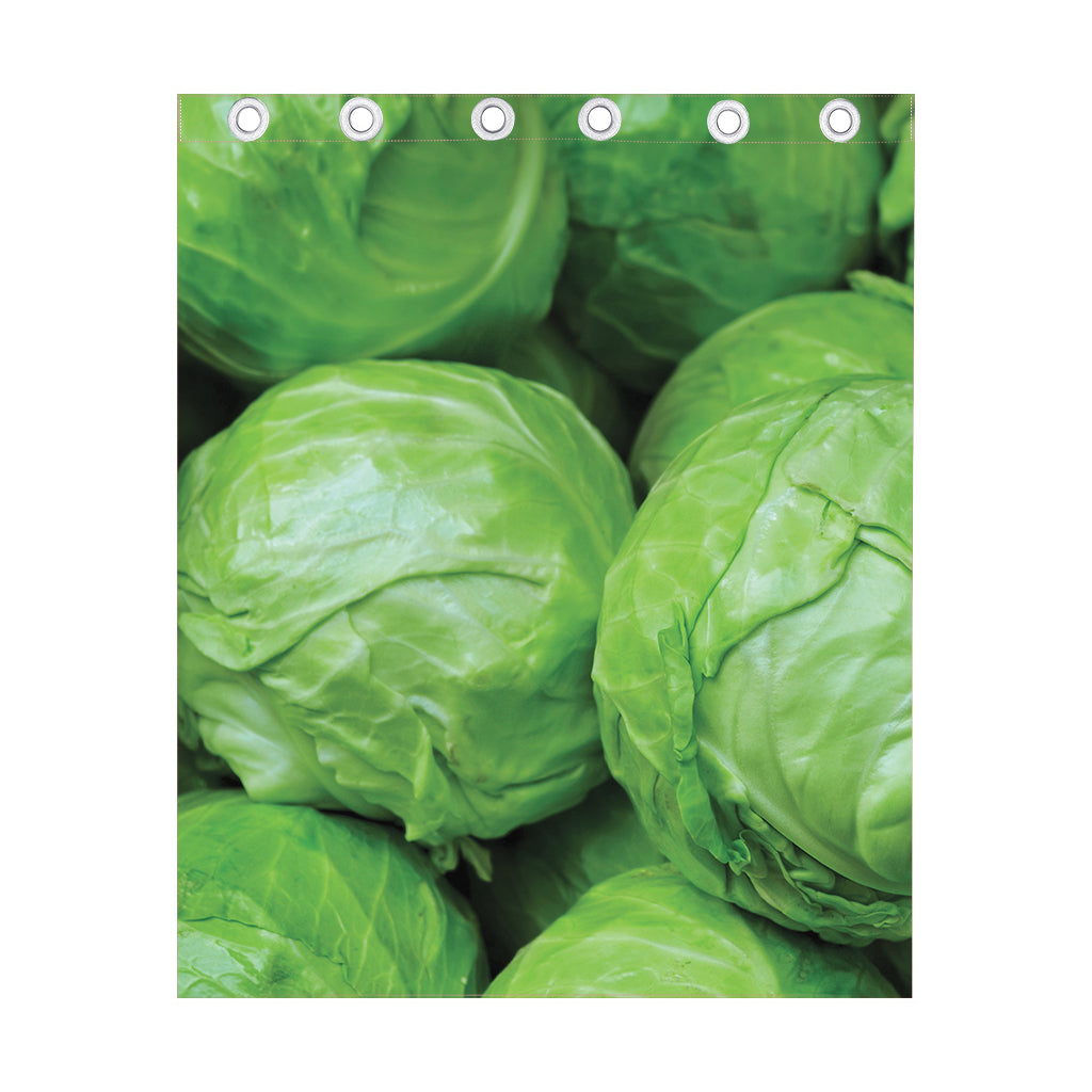 Green Cabbage Print Curtain