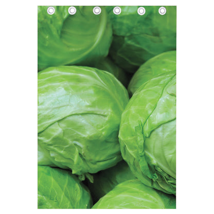 Green Cabbage Print Curtain
