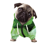 Green Cabbage Print Dog Zip Up Hoodie