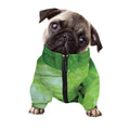 Green Cabbage Print Dog Zip Up Jacket