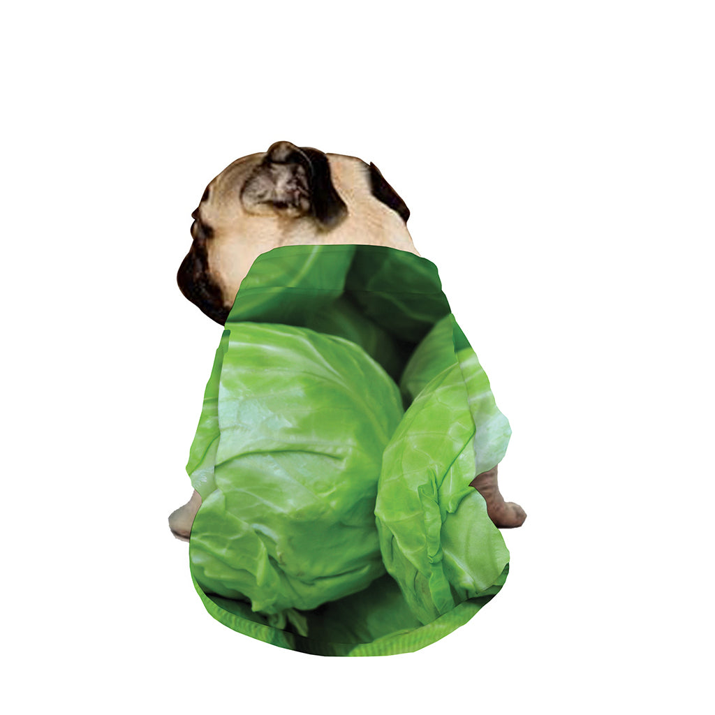Green Cabbage Print Dog Zip Up Jacket