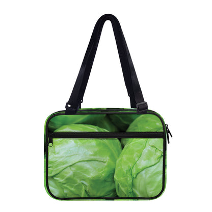 Green Cabbage Print Double Strap Bible Bag