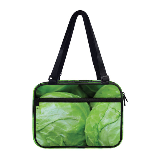 Green Cabbage Print Double Strap Bible Bag