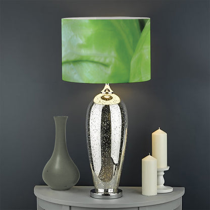Green Cabbage Print Drum Lamp Shade