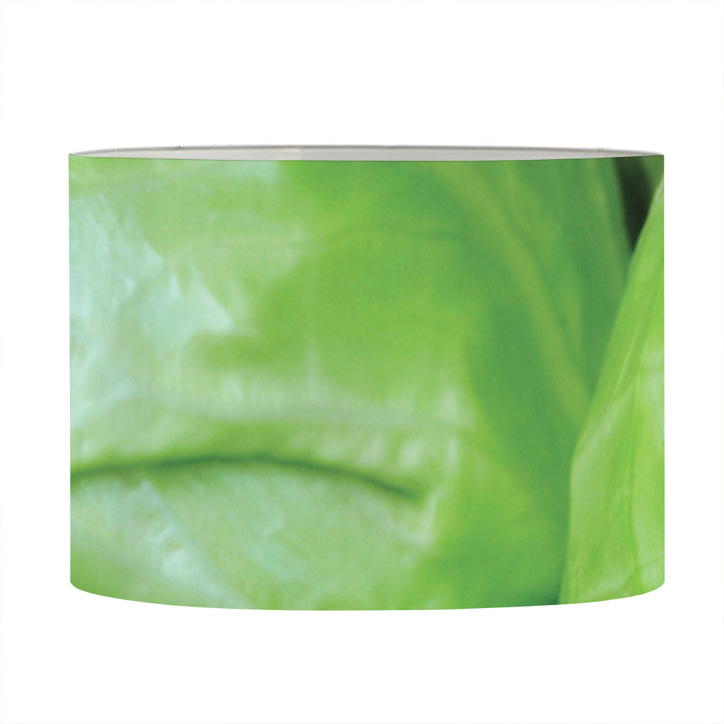 Green Cabbage Print Drum Lamp Shade