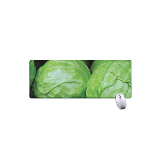Green Cabbage Print Extended Mouse Pad