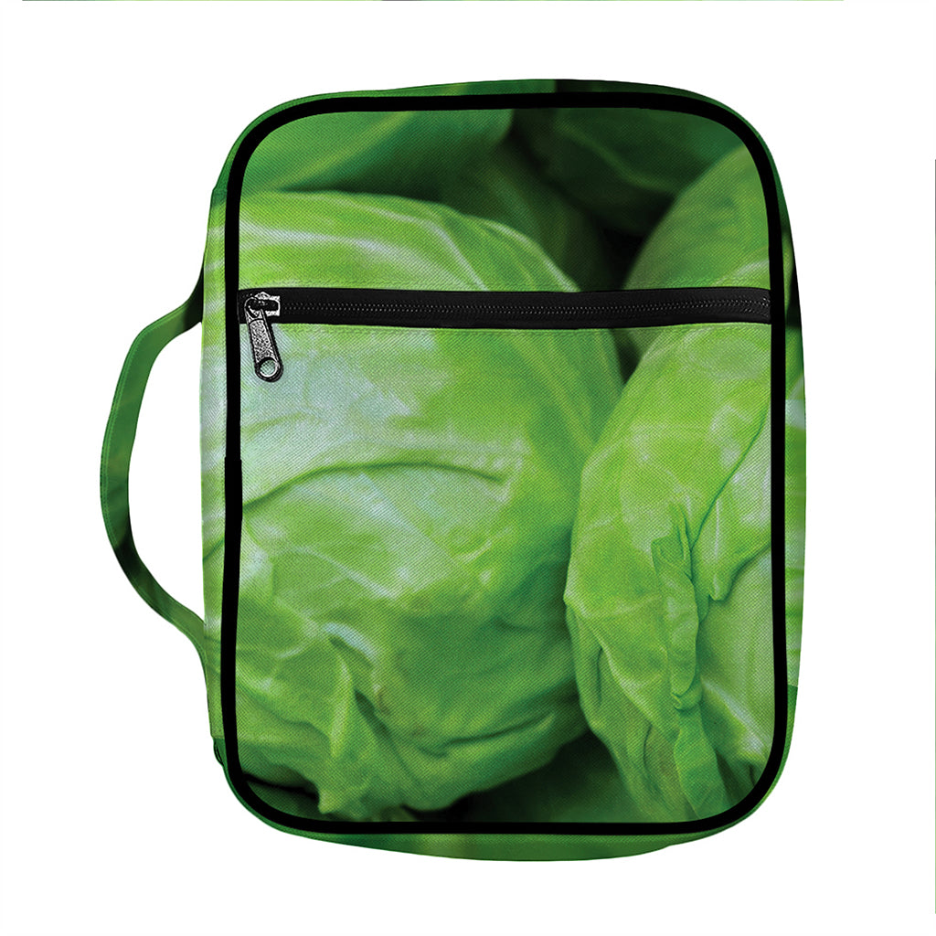 Green Cabbage Print Front Pocket Bible Bag