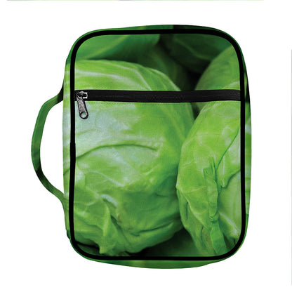 Green Cabbage Print Front Pocket Bible Bag