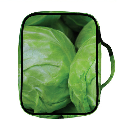 Green Cabbage Print Front Pocket Bible Bag