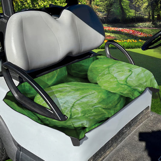 Green Cabbage Print Golf Cart Seat Cover